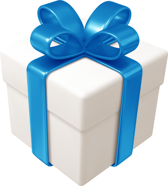 3d Gift Blue