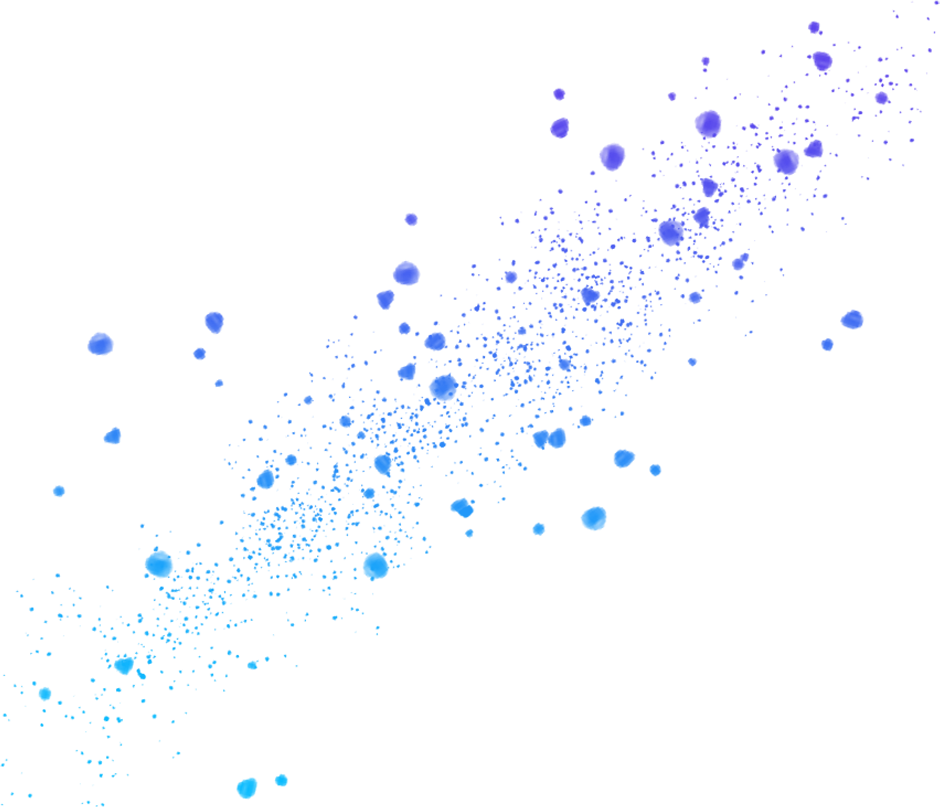 Glitter Splatter Blue Gradient